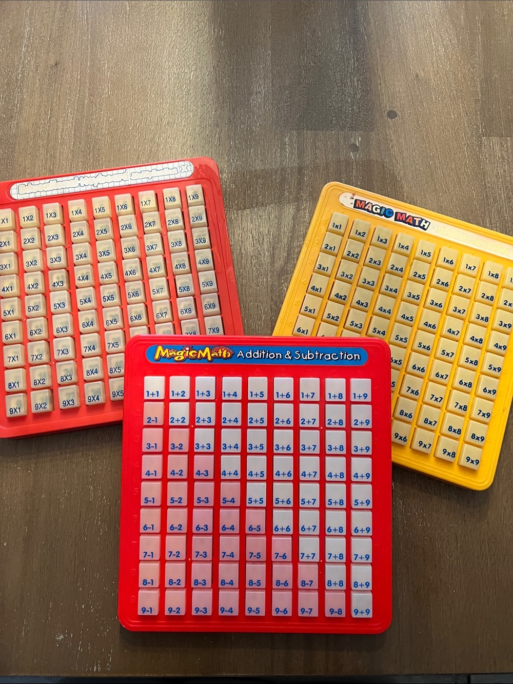 Vintage magic math addition/subtraction Multiplication Learning Boards - Yellow